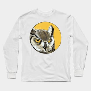 Owl- circle edit Long Sleeve T-Shirt